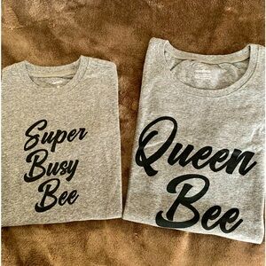 Mother-Child T-shirt Set, Queen Bee/Busy Bee